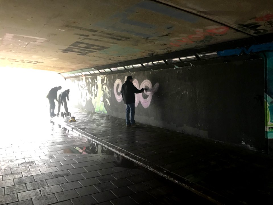 Eindhoven Berenkuil, step in the graffiti arena, the white… 