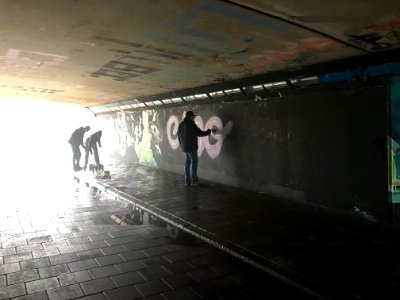 Eindhoven Berenkuil, step in the graffiti arena, the white… 