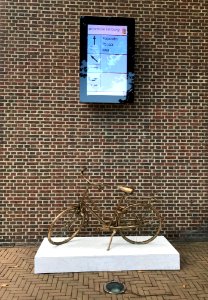 Golden bike in the spotlight 