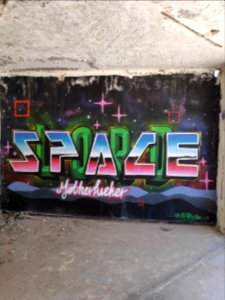 Merlin graffiti Limnos, Space Lord Motherfucker 