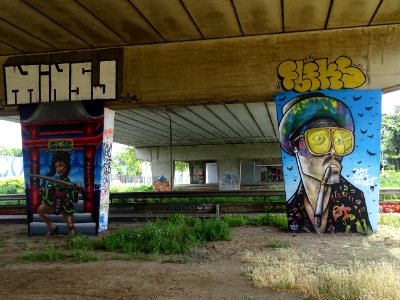 Het Zuilenkabinet Boshoverbrug Weert graffiti, 