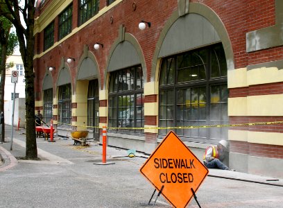 Sidewalk Closed photo