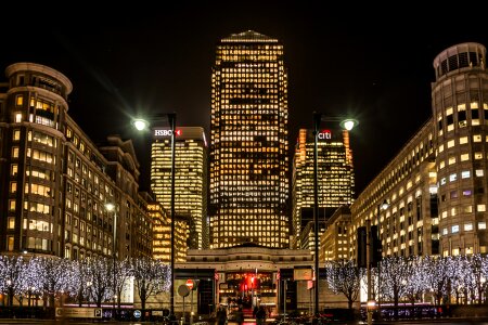 Canary wharf office building complex london borough of tower hamlets photo