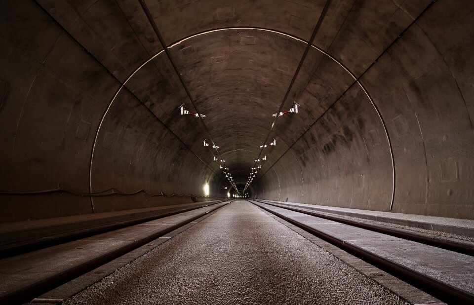 Tunnel brown light brown lights photo