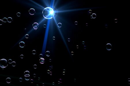 Soap bubbles edited black