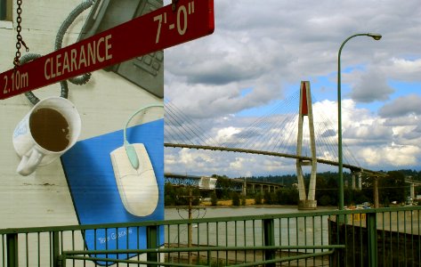 Coffee, Mouse, and SkyTrain Bridge