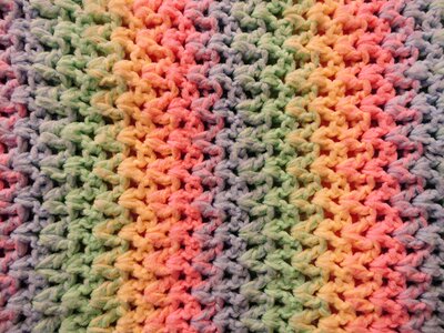 Crochet rainbow gradient