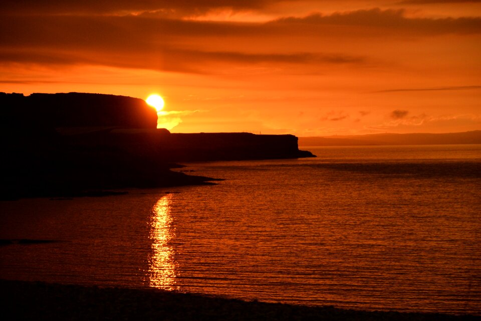 Sunset evening coast