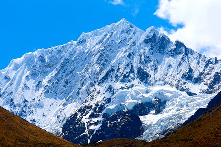 Cordilleras punta union pass snowy peak photo