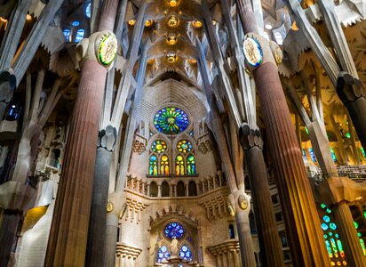 Stained glass church religion