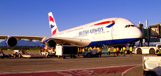 BA-A380-at Vancouver Gate