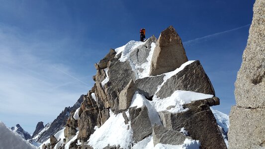Ridge rock mountaineer photo