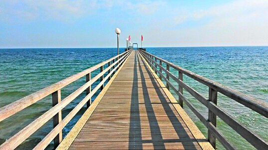 Baltic sea beach web bridge