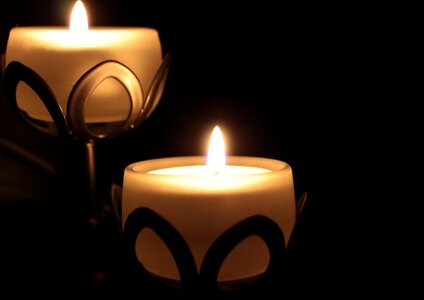 Romantic light candlelight photo