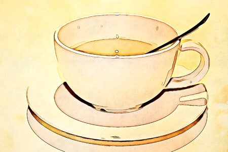 Cup spoon tea photo