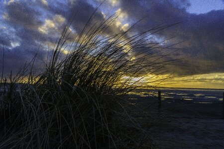 Sun clouds evening sky photo