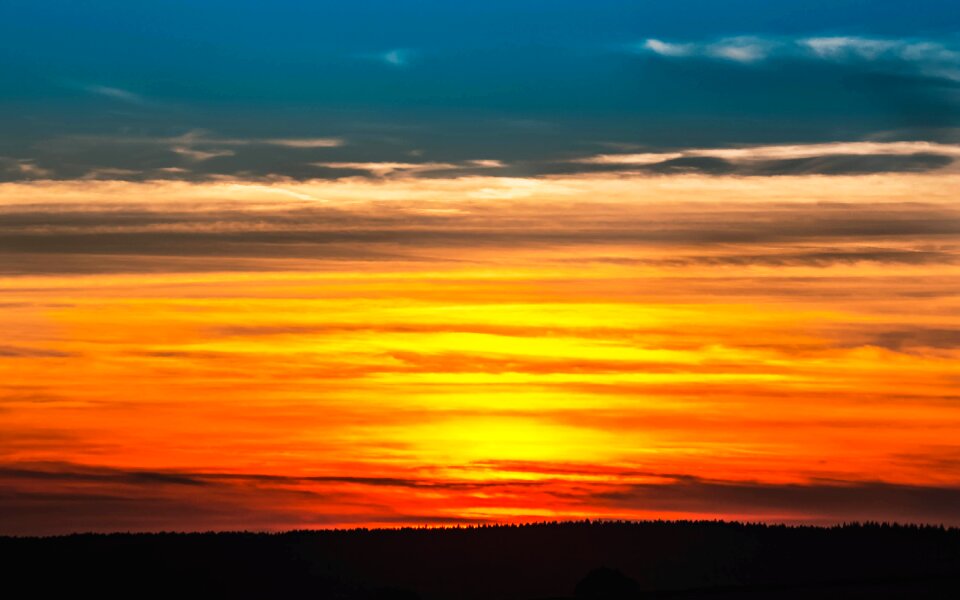 Clouds abendstimmung contrail photo