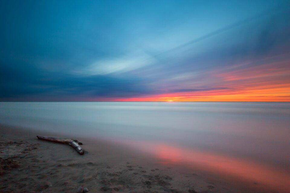 Ocean calm waters colorful