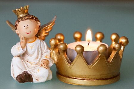 Candle clay figure christmas time