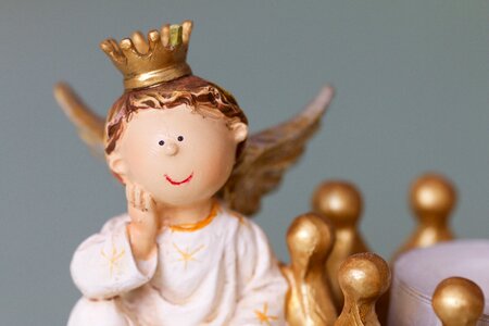 Crown clay figure christmas time photo