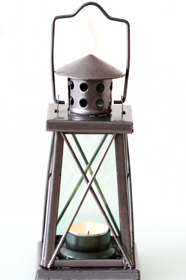 Lantern bow-type handle candle