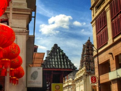 Temples: Chinese and Hindu photo