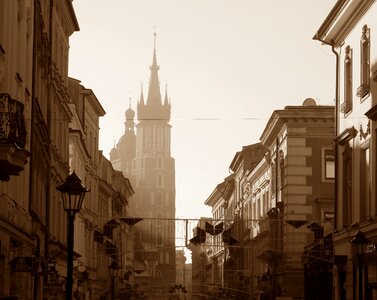 Florianska street historic center old photo photo