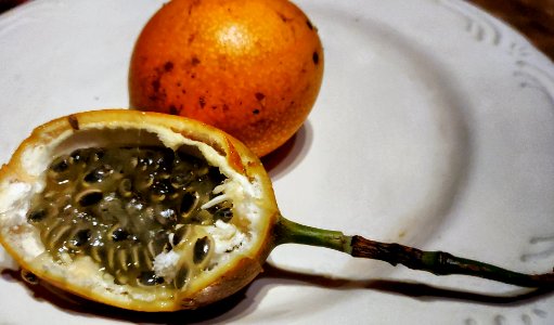 Eating a Passion Fruit photo