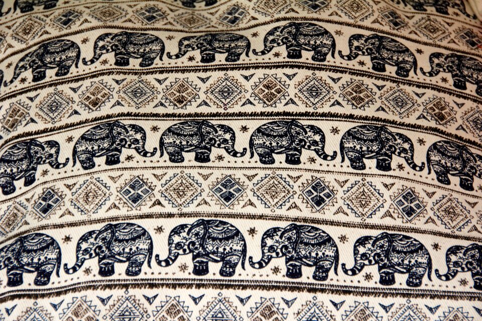 Fabric tablecloth pattern