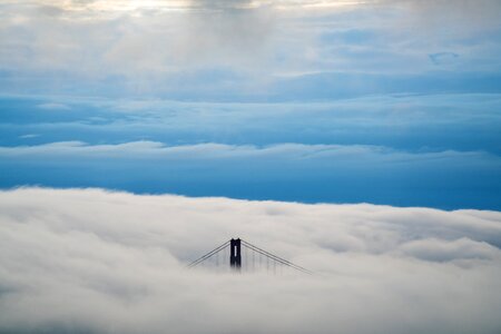 Sky suspension bridge blue bridge photo