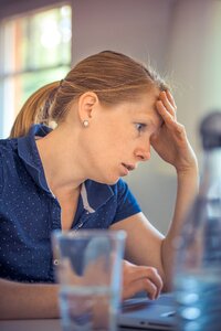 Burnout concentration facial expression