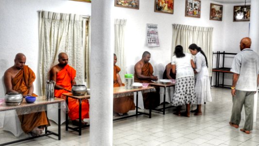 Serving Lunch to the Monks