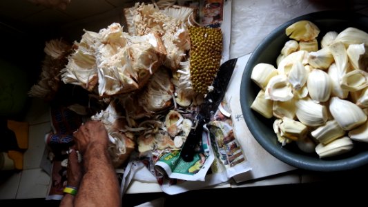 Cutting a Jackfruit
