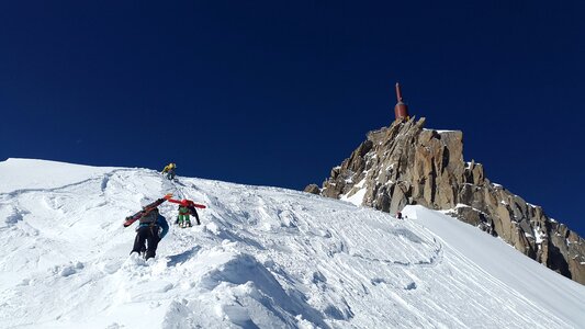 Ski mountaineering chamonix mountain station photo