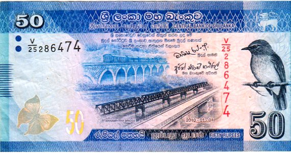 Sri Lankan 50 Rupee Bank Note photo