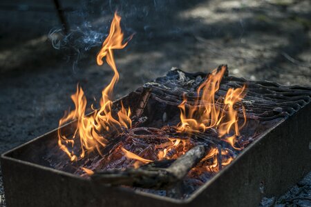 Burnt campfire coal