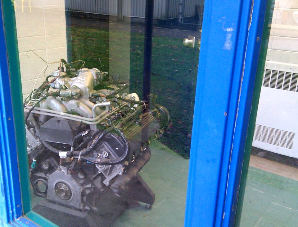 Engine by a Window
