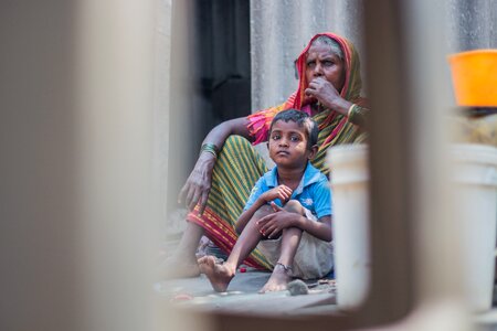 Street people woman