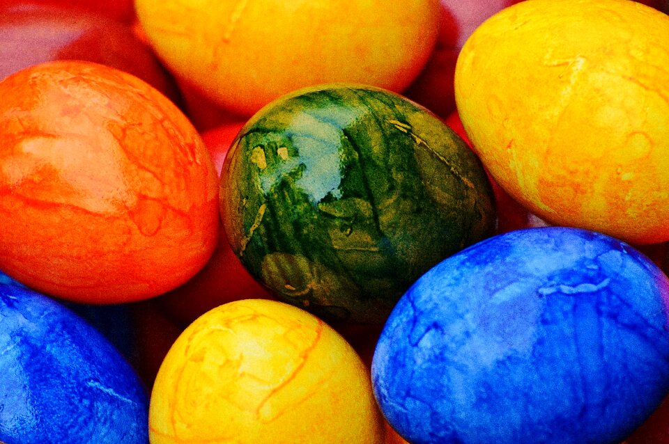 Happy easter egg colored