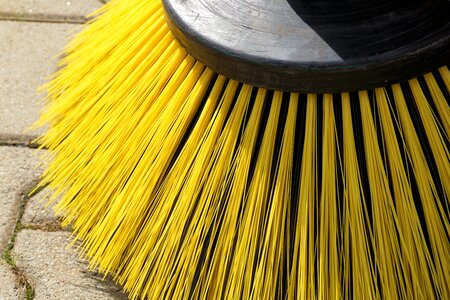 Clean broom dirty photo