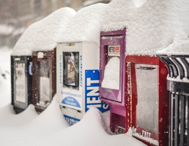 Distributors kiosks blizzard photo