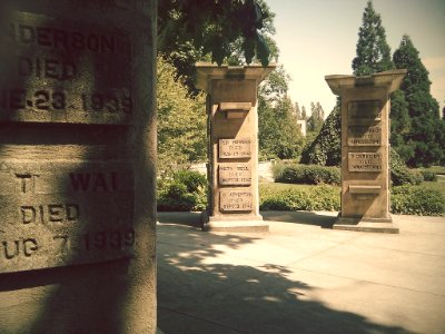 Former Hospital Grave Stones photo