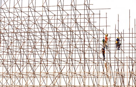 Site scaffold structure photo