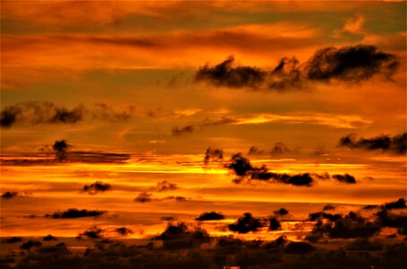 Sunset evening sky afterglow