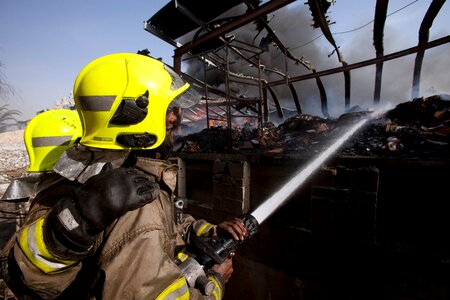 Firefighter burn fire