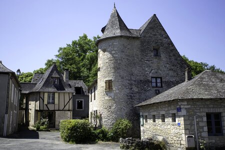 France halt-timbered house castle photo