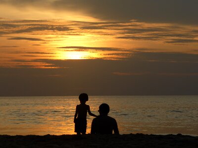 Family beach sun photo