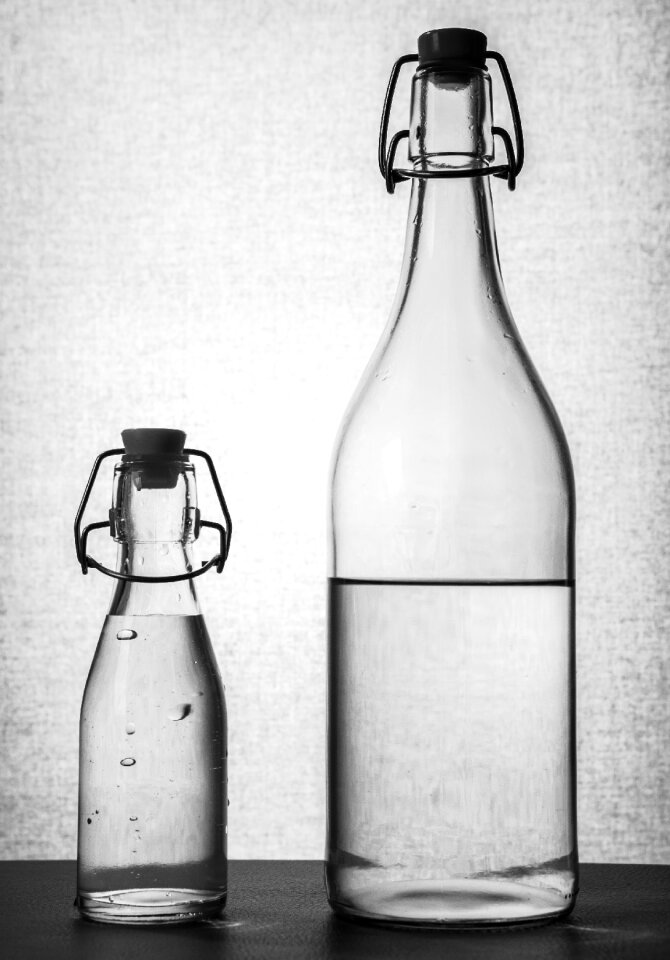Drink thirst black and white