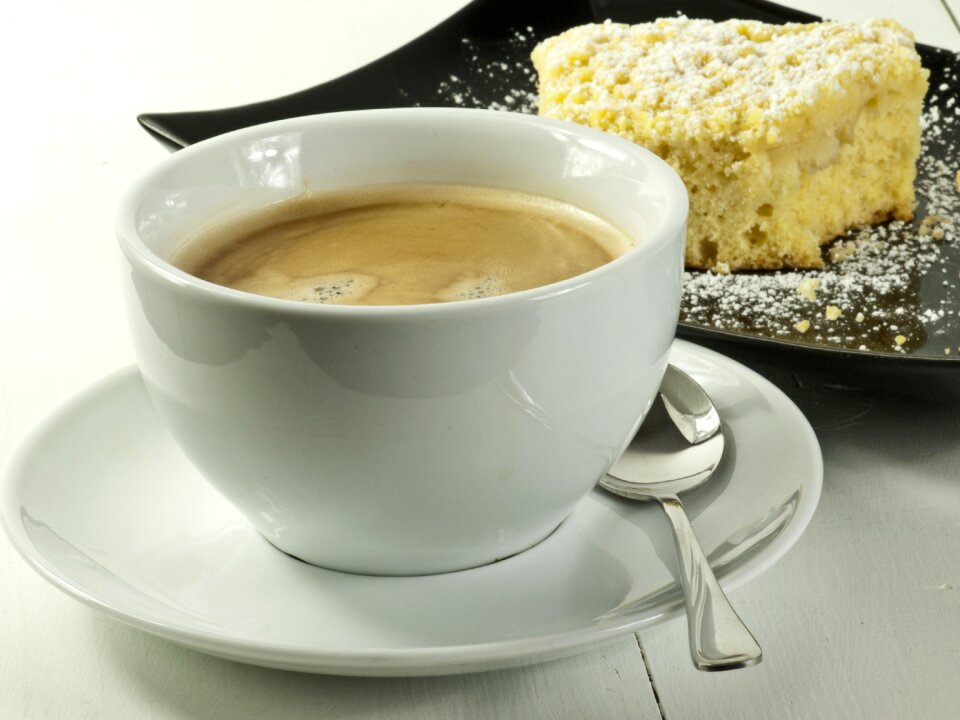 Coffee table pastries drink coffee