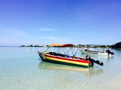 Negril beach boat photo
